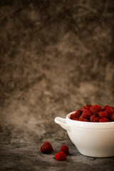 Rasberey bowl. Vitamin. Fruits. Diet. 