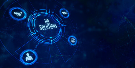 Internet, business, Technology and network concept. Hr Solutions