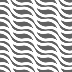 simple wavy gray and white seamless pattern