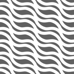 simple wavy gray and white seamless pattern
