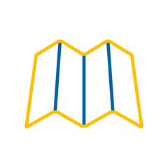 Map vector flat isolated icon. Navigation sign