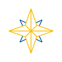 Wind rose vector flat icon. Navigation sign