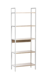 Empty bookcase on white background