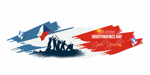 vector illustration for Czeck republic independence day-27 October