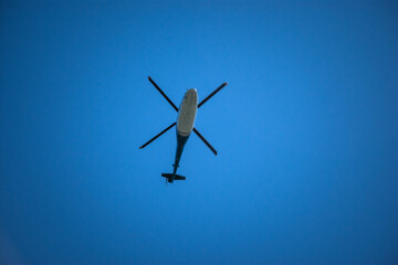 helicopter in the sky