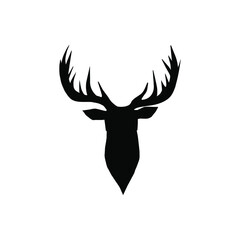 Deer vector icon. Elk illustration sign. horns symbol. hunting logo.