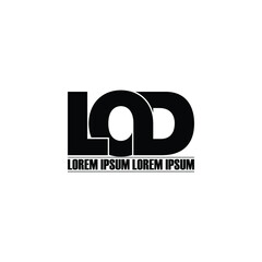 Fototapeta premium LOD letter monogram logo design vector