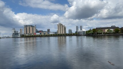 Modern architecture in and around Salford Quays. 