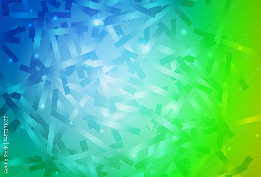Poster light blue, green vector pattern with sharp lines.