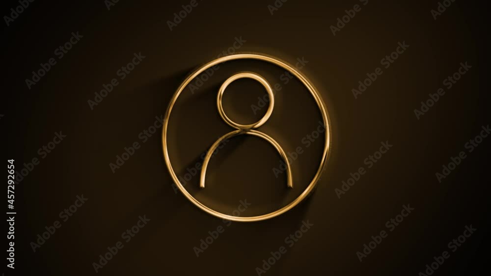 Poster social network user id icon fx background/ 4k animation of a cyber internet user icon for social net