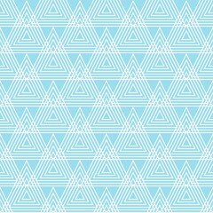 Blue and white background. Triangle pattern. Geometric simple image illustration. Seamless pattern. Triangle mosaic pattern vector background. Ethnic pattern.