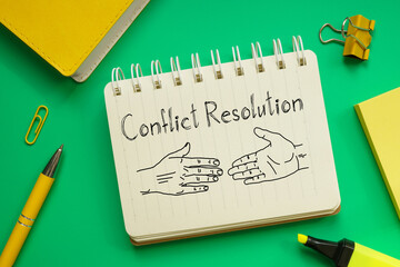 Conflict Resolution is shown on the business photo using the text