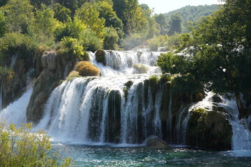 Fototapeta premium Krka National Park and Waterfalls in Croatia 