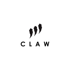 Abstract minimalist claw logo icon vector template