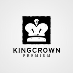 Vintage Creative king Crown abstract Logo design vector template. Vintage Crown Logo Royal King Queen concept symbol Logotype concept icon