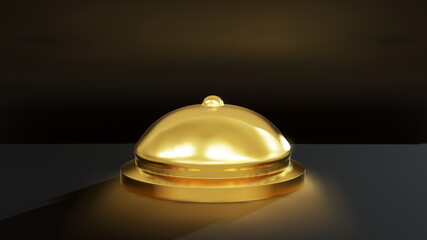 Reception Bell Isolated. 3D rendering
