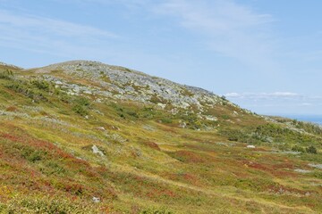 Fototapeta na wymiar The rocky side of the Klevfjället hill at Gräftåvallen in northern Sweden