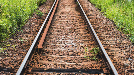 Obraz premium 【交通】鉄道の線路 レール