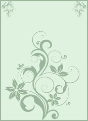 leaf and flower background photo frame