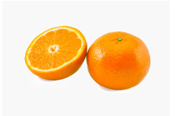 orange fruit isolated on white background. healthy food.