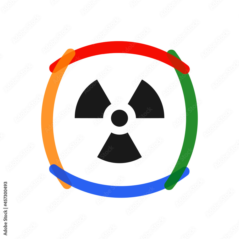 Poster radiation - sticker