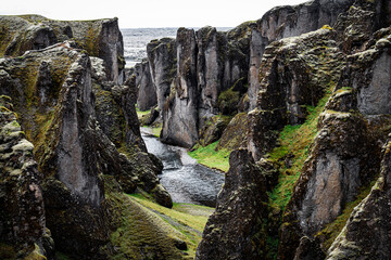 Fjaðrárgljúfur canyon in Iceland