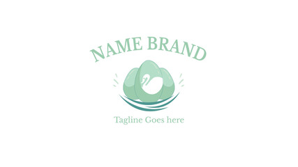 salted egg logo. logo template. 