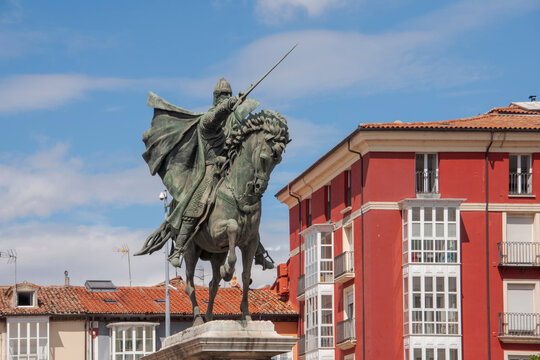 estatua del Cid campeador en la ciudad de burgos, Espa&ntilde;a