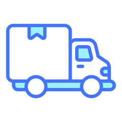 Delivery blue line icon, Black Friday glyph style store or market shopping commerce, shop sale icon design. 