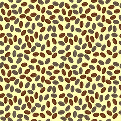 Seamless pattern with coffee beans