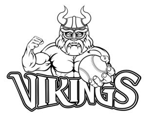 Viking Baseball Sports Mascot