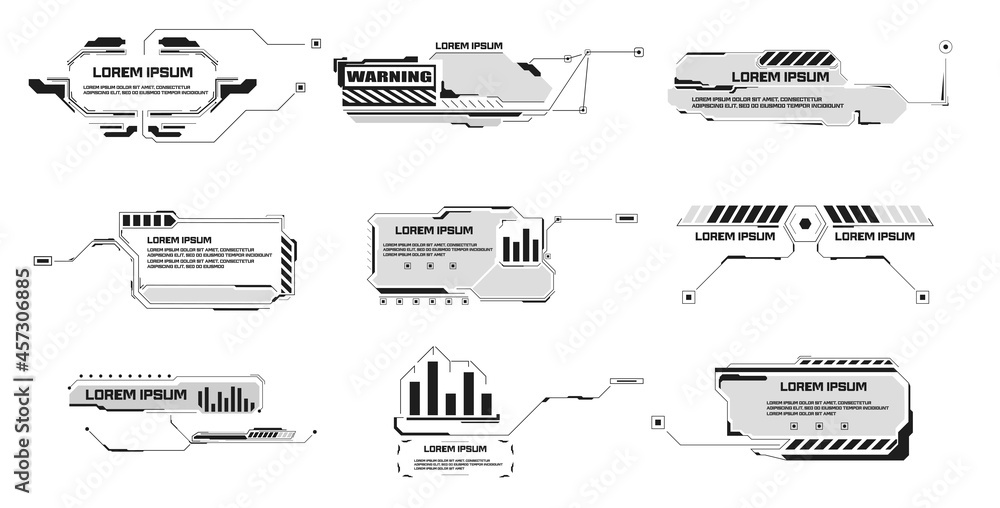 Leinwandbilder callouts. digital information labels, callout bar label and minimal lower third template layout temp