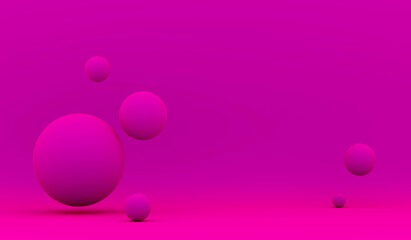 Abstract 3d render of composition with  spheres, modern background design. 3d rendering