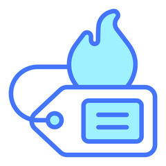 Hot price blue line icon, Black Friday glyph style store or market shopping commerce, shop sale icon design.