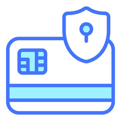 Secure payment blue line icon, Black Friday glyph style store or market shopping commerce, shop sale icon design.