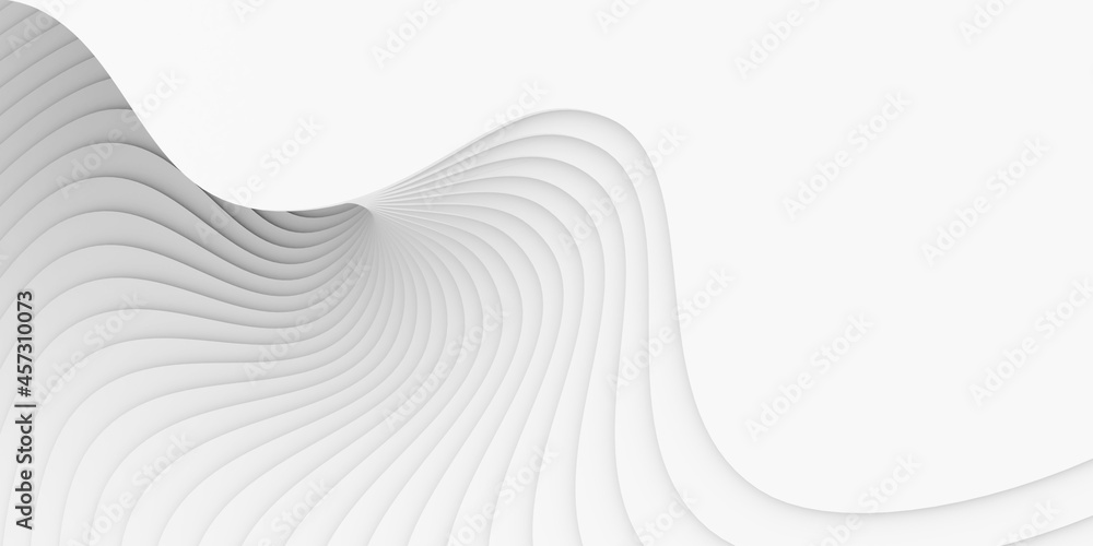 Poster stack of surface curve flowing smooth lines for interior and architecture backgrouand.3d illustratio