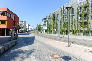 Freiburg im Breisgau, Vauban, new residential area - obrazy, fototapety, plakaty