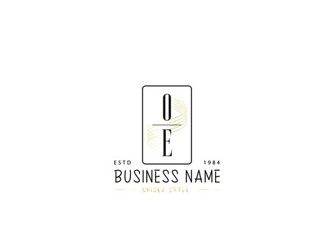 Letter OE Logo, Minimal oe logo icon design for wedding, fashion, apparel and clothing brand or all kind of use