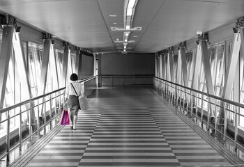 Walking the skyway of Kuala Lumpur