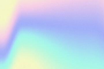 Iridescent gradient. Vivid rainbow colors. Digital noise, grain. Abstract lo-fi background. Vaporwave 80s, 90s style. Wall, wallpaper, print. Minimal, minimalist. Blue, turquoise, yellow, pink, purple