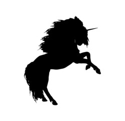 silhouette of a unicorn horse