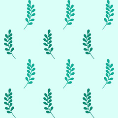 Green Leaves Pattern Background.