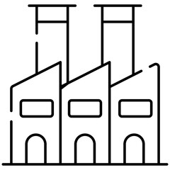 A trendy vector design of factory