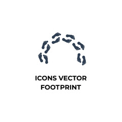 footprint icons symbol vector elements for infographic web
