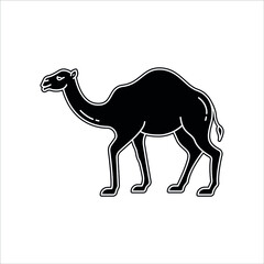 Camel illustration in vector, solid icon