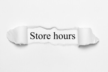 Store hours 