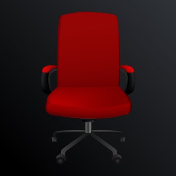 Vector official chair.3d official interior equipment ,furniture