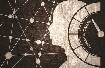 Social network and business communication. Teamwork concept