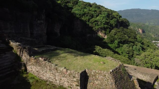 The house of the Eagles is the ruins of a former retreat for elite Aztec warriors in the glory days of the Aztec empire. Located in Malinalco Mexico.