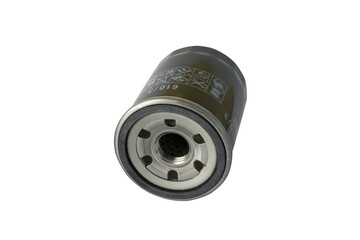 oil filter of the car on a white background. filter element of the engine. insulated oil filter circuit. isolated